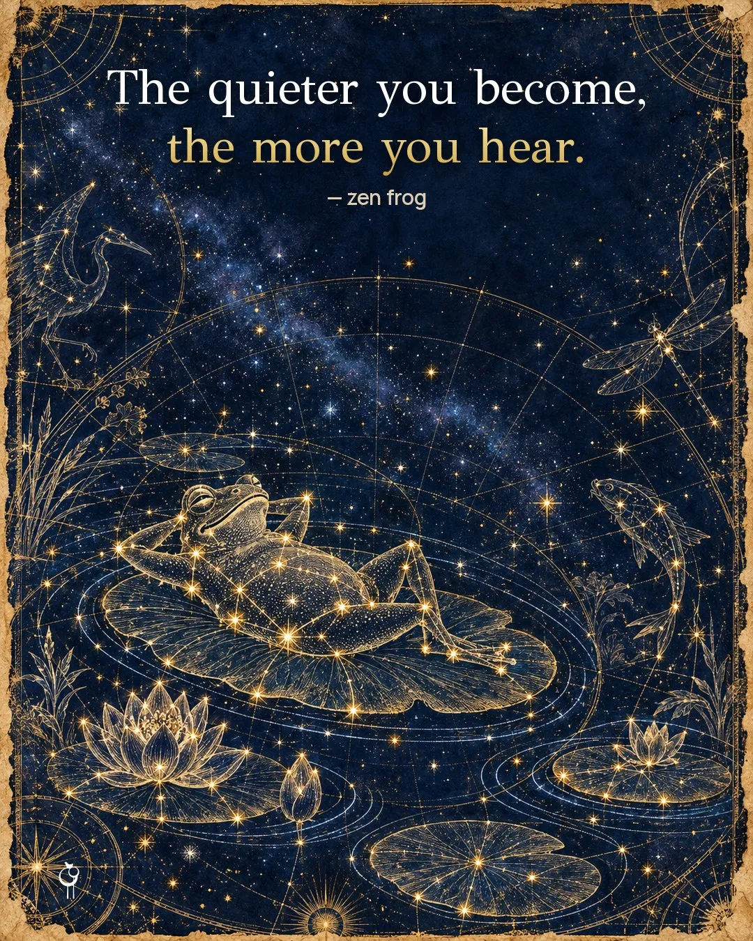 The quieter you become, the more you hear. — zen frog