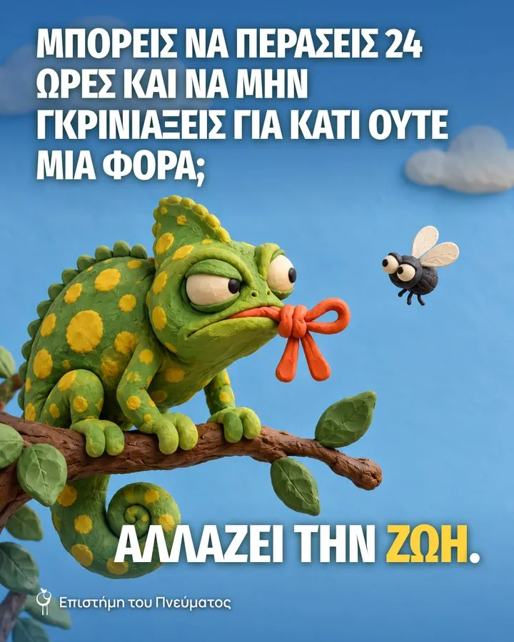 Μπορείς να περάσεις 24 ώρες και να μην γκρινιάξεις για κάτι ούτε μια φορά; Αλλάζει την ζωή.